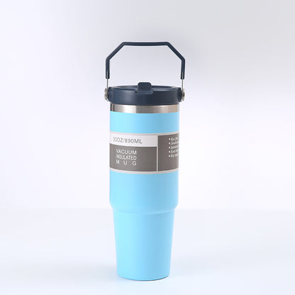 Vaso Termico estilo Iceflow con pajita abatible