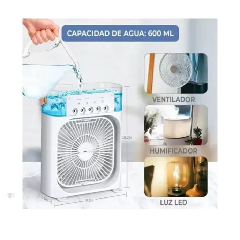 Ventilador Enfriador Con Humidificador 4 en 1