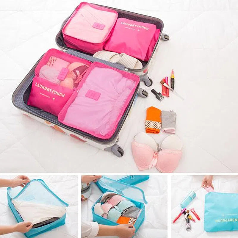 Set de 6 Bolsas Organizadoras para Viajes