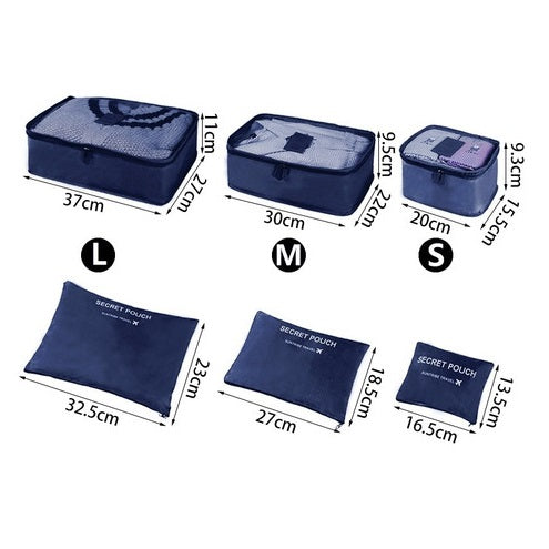 Set de 6 Bolsas Organizadoras para Viajes