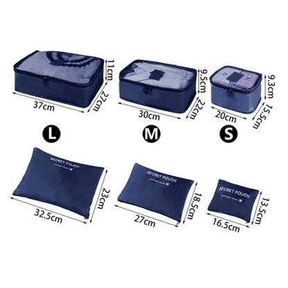 Set de 6 Bolsas Organizadoras para Viajes